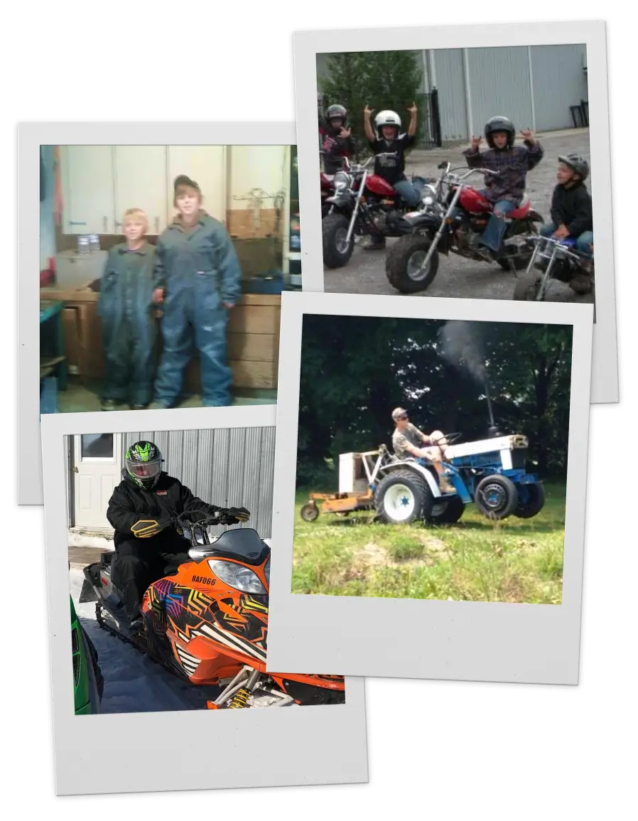 Martin growing up as a mechanic
